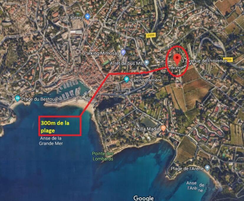 Au Calme, 200M Du Centre T2 Avec Balcon Et Parking Apartman Cassis Kültér fotó